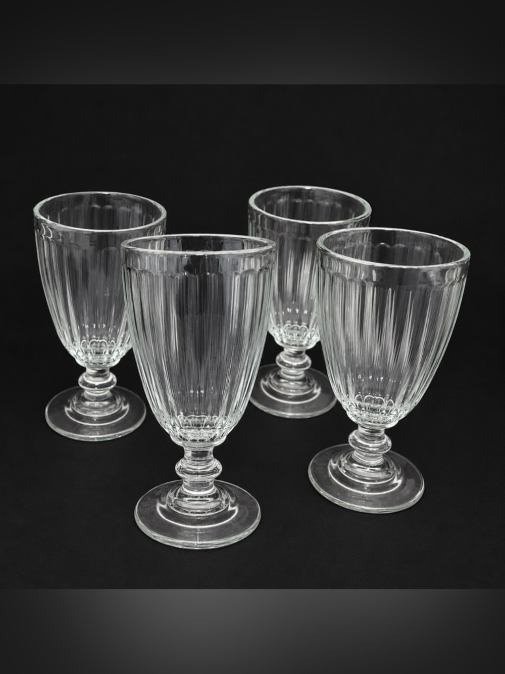 Martha Stewart Everyday MWY8 Ribbed Goblets (4)